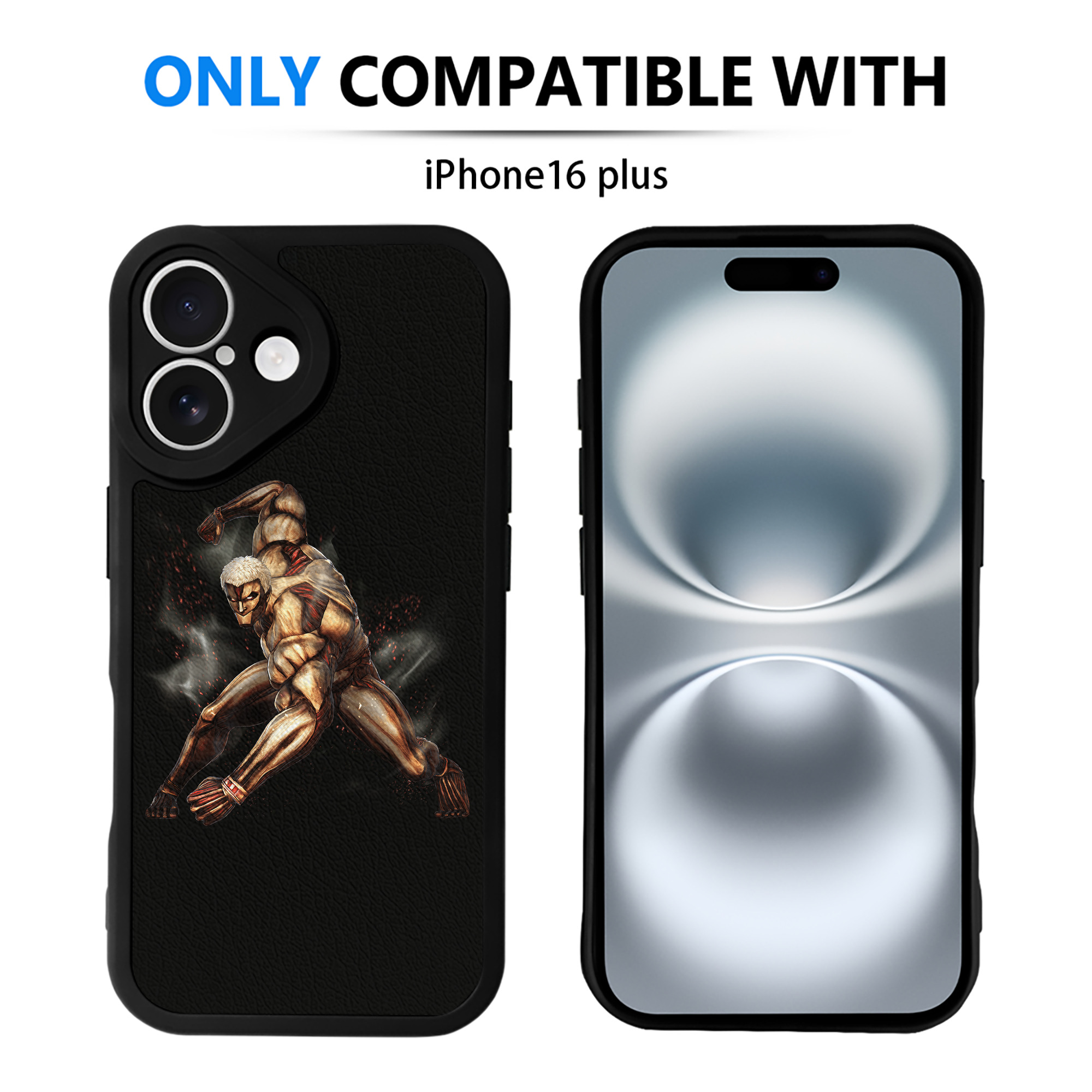 （画像用） 進撃の巨人 Attack on Titan 【iPhone 16シリーズ対応】シリコンスマホケース（レザー調） 材質：シリコン